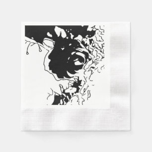 Serviette En Papier Fleur Doodle