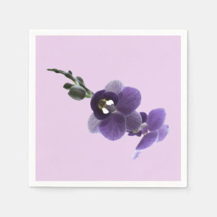 Serviette En Papier Fleur d'orchidées pourpres,