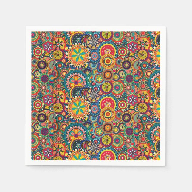 Serviette En Papier Fleur éclats Pinwheel (Devant)