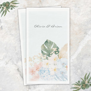 Serviette En Papier Fleur Florale Tropicale de Goucouche Personnalisée