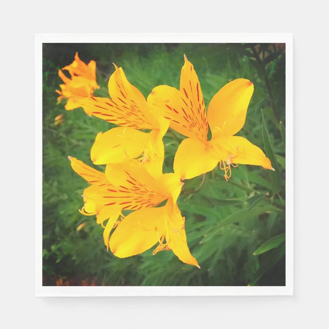 Serviette En Papier Fleur jaune (Devant)