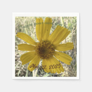 Serviette En Papier Fleur jaune