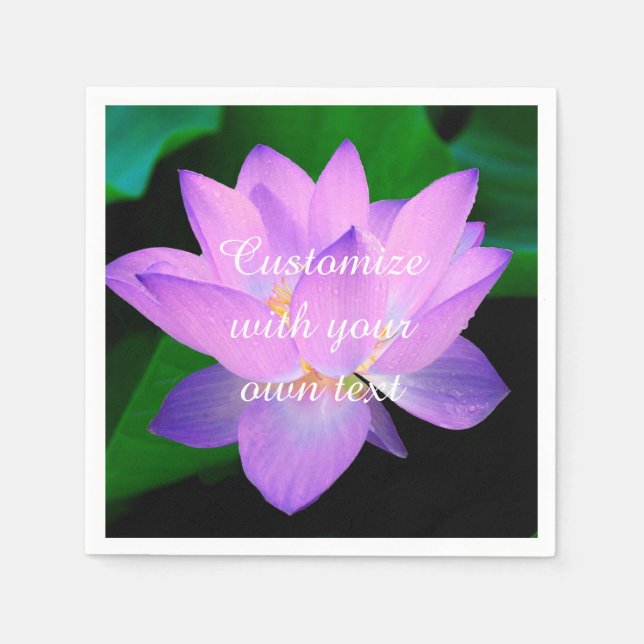 Serviette En Papier Fleur Lotus (Devant)