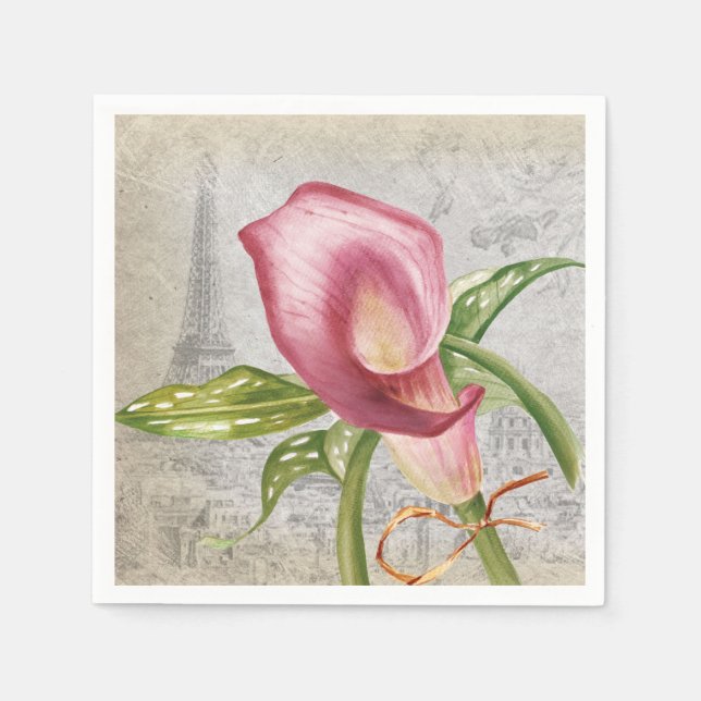 Serviette En Papier Fleur Macro Calla Lily (Devant)