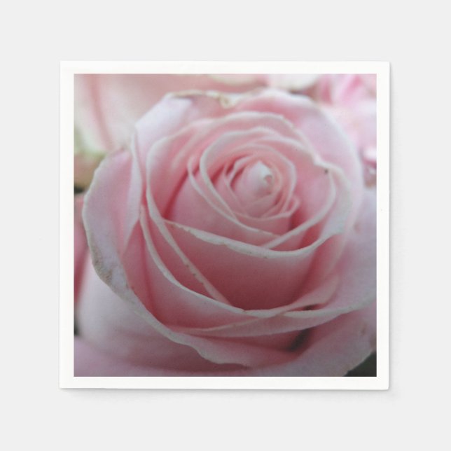 Serviette En Papier Fleur Rose mignonne (Devant)