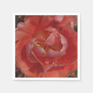 Serviette En Papier fleur rouge