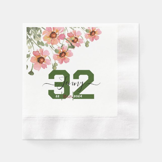 Serviette En Papier Fleur sauvage (Devant)