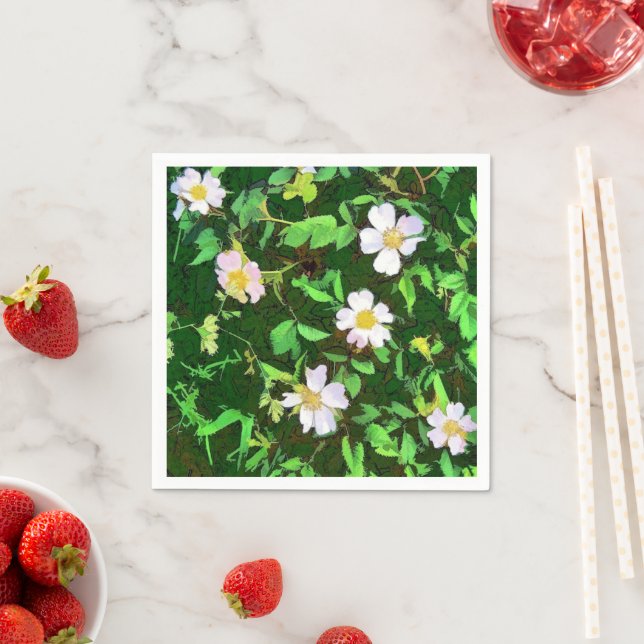 SERVIETTE EN PAPIER FLEUR SAUVAGE (En situation)