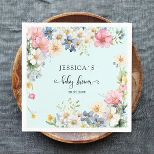 Serviette En Papier Fleur sauvage, Baby shower