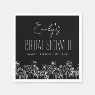Serviette En Papier Fleur sauvage Boho Fête des mariées Floral