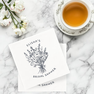 Serviette En Papier Fleur sauvage Bouquet Rustique Whimsical Fête des