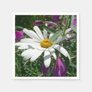 Serviette En Papier Fleur sauvage Daisy et Fireweed