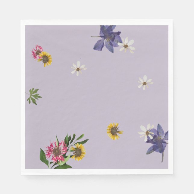 Serviette En Papier Fleur sauvage de jardin Whimsical (Devant)