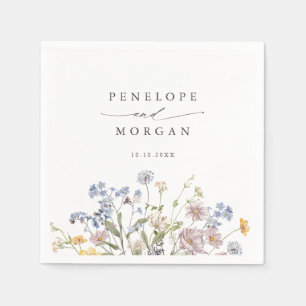 Serviette En Papier Fleur sauvage de printemps coloré Meadow Garden Ma