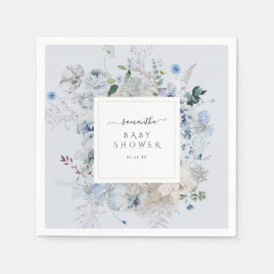 Serviette En Papier Fleur sauvage d'hiver Elegant Baby shower Boho