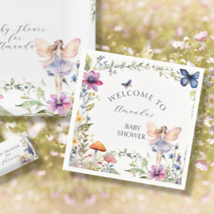 Serviette En Papier Fleur sauvage Fairy Garden Papillon Bébé Fille Dou