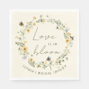 Serviette En Papier Fleur sauvage Fête des mariées abeille