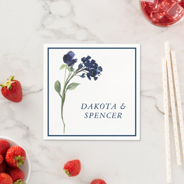 Serviette En Papier Fleur sauvage | Mariage classique de Jardin Bohème (En situation)