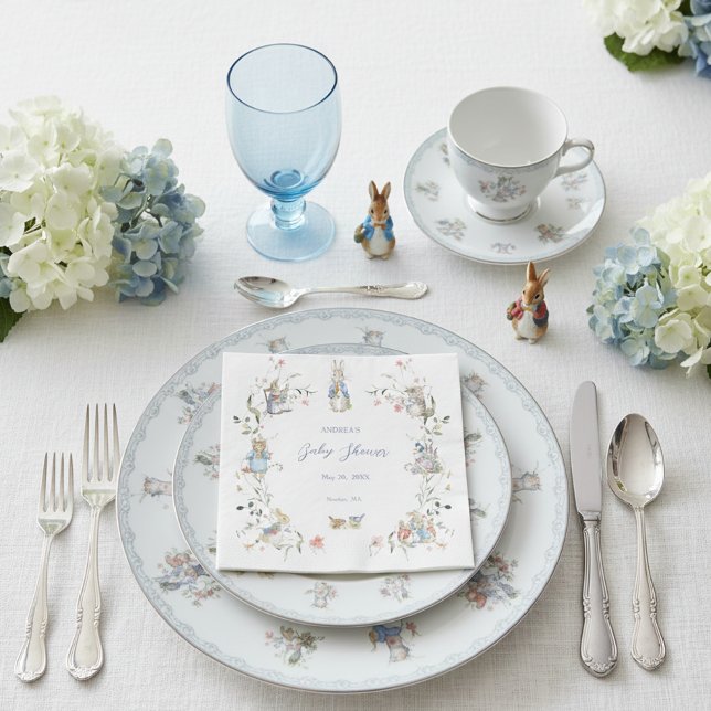 Serviette En Papier Fleur sauvage Peter le lapin Papier Napkin (Créateur téléchargé)