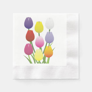 Serviette En Papier Fleur Tulip