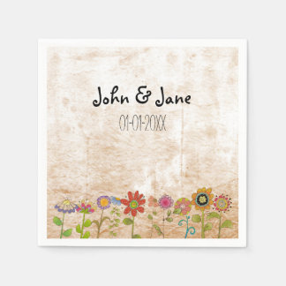 Serviette En Papier Fleurs