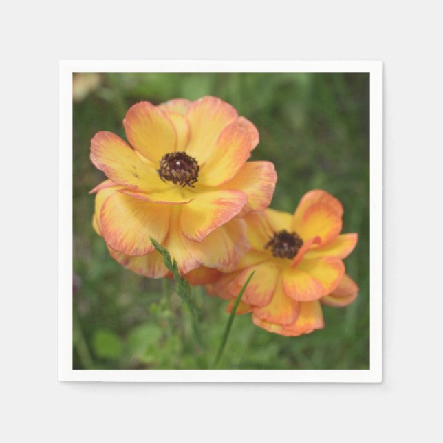 Serviette En Papier Fleurs (Devant)