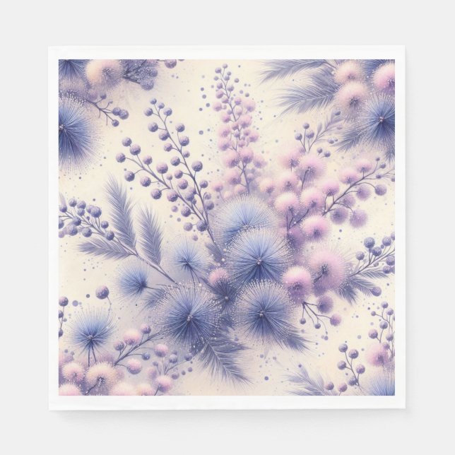 Serviette En Papier Fleurs (Devant)