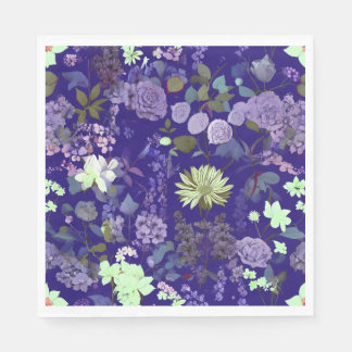 Serviette En Papier Fleurs à l'atmosphère élégante et mystérieuse