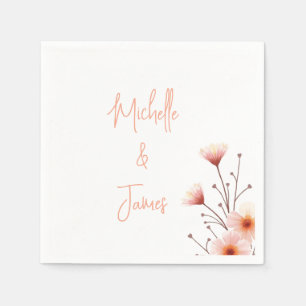 Serviette En Papier Fleurs aquarelles professionnelles tendance