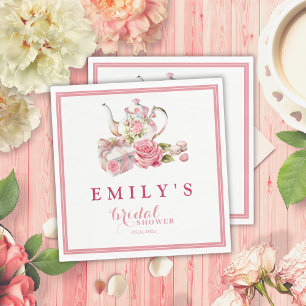 Serviette En Papier Fleurs aquarelles roses roses vintage rose Lavage