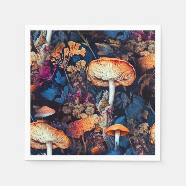 Serviette En Papier Fleurs art nature (Devant)