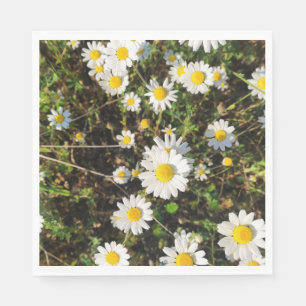 Serviette En Papier Fleurs Chamomiles