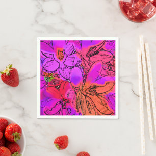SERVIETTE EN PAPIER FLEURS CROCUS