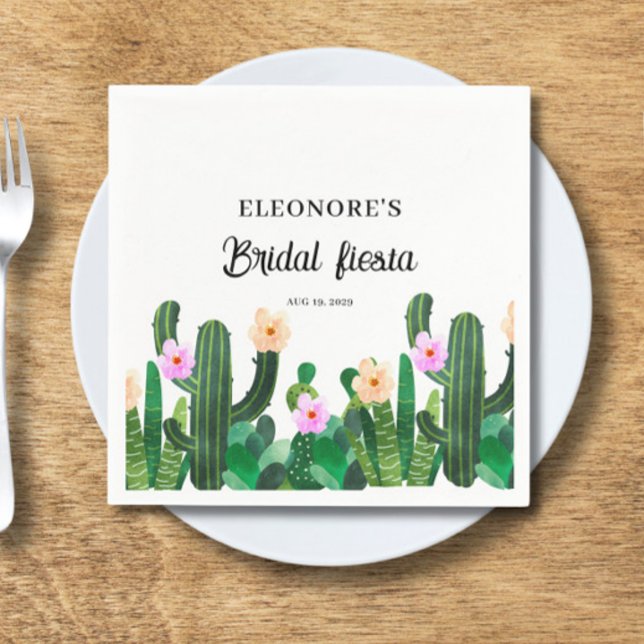 Serviette En Papier Fleurs de cactus  Fiesta de mariage  (Créateur téléchargé)