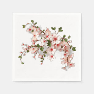 Serviette En Papier Fleurs de cerisiers Art Nouveau avec du lierre
