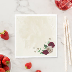 Serviette En Papier Fleurs de champagne de Bourgogne mariage