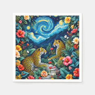 Serviette En Papier Fleurs de gros Imaginaires