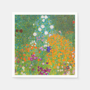 Serviette En Papier Fleurs de jardin de campagne vintage de Gustav Kli