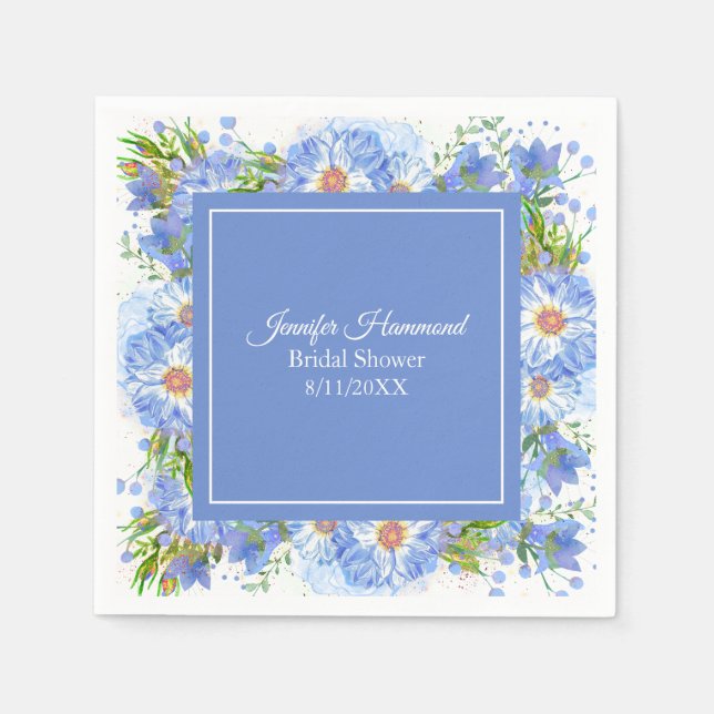 Serviette En Papier Fleurs de Maïs Shower de Mariée (Devant)