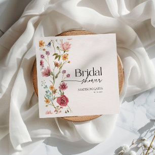 Serviette En Papier Fleurs de Mariage