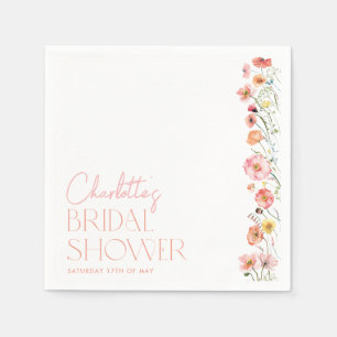 Serviette En Papier Fleurs de mariage Poppy Fleur sauvage