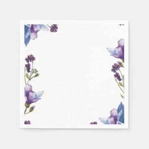 Serviette En Papier Fleurs de printemps délicates florale violette