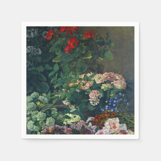 Serviette En Papier Fleurs de printemps Monet (Devant)