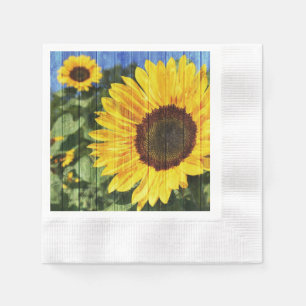Serviette En Papier Fleurs de soleil