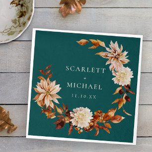 Serviette En Papier Fleurs de teint rustique
