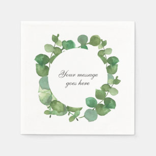 Serviette En Papier Fleurs de verdure boho eucalyptus