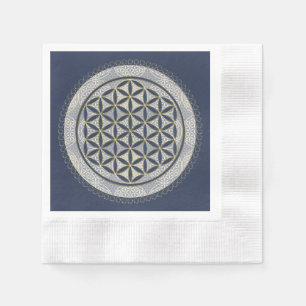 Serviette En Papier FLEURS DE VIE - Symbole de géométrie sacrée Art 1
