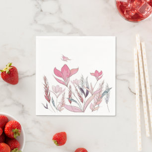 Serviette En Papier Fleurs d'eau