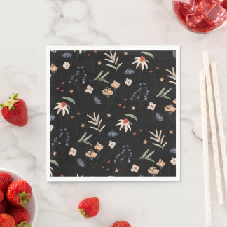 Serviette En Papier Fleurs d'eau simples 1