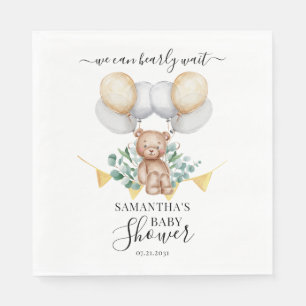 Serviette En Papier Fleurs d'eucalyptus en aquarelle Baby Shower